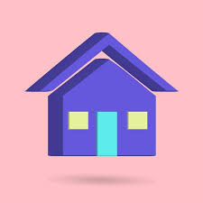 Home Icon Vector Purple Color Simple