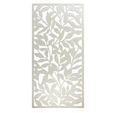 Matrix Tangle 70 8 In X 35 4 In Swiss Coffee Recycled Polymer Decorative Screen Panel Wall Decor And Privacy Panel