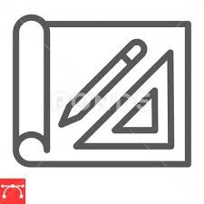 Design Project Line Icon House Plan