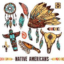 Native Americans Decorative Icon Set