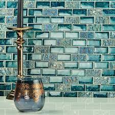 Aqueous Glass Wall Mosaic Design