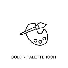 Color Palette Vector Icon Icon