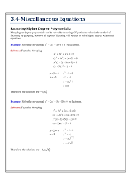 3 4 Miscellaneous Equations