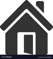 Open House Door Flat Icon Royalty Free