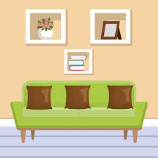 Premium Vector Living Room Scene Icon