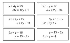 Correct Systems Of Equations