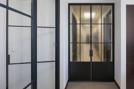 Steel Frame Glass Doors Exterior And