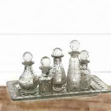 Mini Mercury 5 Glass Bottle And Tray