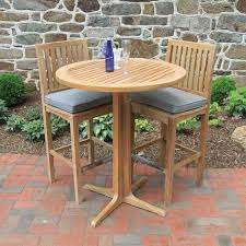 Foxhall Round Teak Bar Table Country