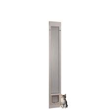 White Cat Flap Pet Patio Door Insert