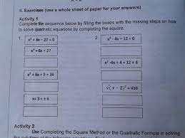 Solve Quadratic Equations Brainly Ph