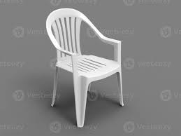 Basic White Plastic Lawn Chair Top