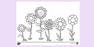 Free Colouring Page Pretty Flowers