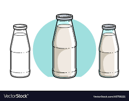 Bottle Of Milk Isolated On White Logo