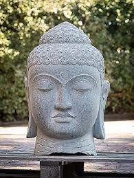 Andesite Stone Buddha Head From Indonesia