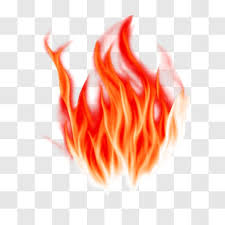 Fire Flame Icon With White And