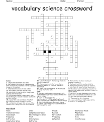 properties of waves vocab crossword