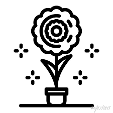 Flower Pot Icon Outline Flower Pot