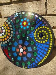 Colorful Mosaic Garden Stepping Stone