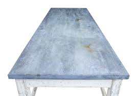 Industrial Pine And Zinc Dining Table