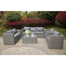 7 Seater Rattan Garden Sofa Set
