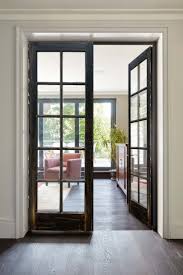 Antique Black Distressed French Door