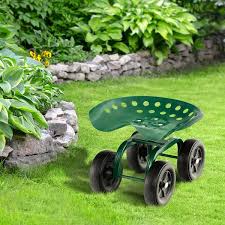 Metal Rolling Garden Cart Heavy Duty