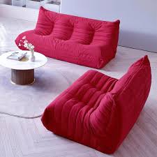 53 In Armless 2 Seater Sofa In Red