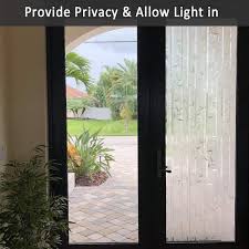17 7 In X 78 8 In No Glue Self Static Removable Frosted Glass Privacy Window Bamboo