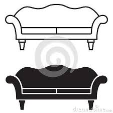 Furniture Black Icons Vector Set