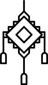 Chinese Knot Flat Icon In Line Art