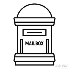 Office Mailbox Icon Outline Office
