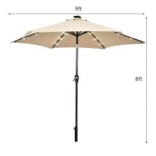 Iron Market Solar Tilt Patio Umbrella