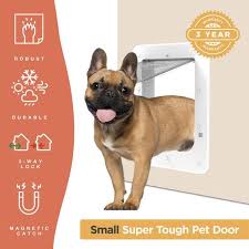 Hakuna Pets White Super Tough Pet Door Small