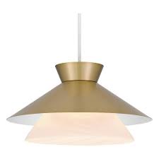 Light Gold Shaded Pendant Light