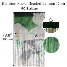 Orchid Beaded Bamboo Curtain Door 90