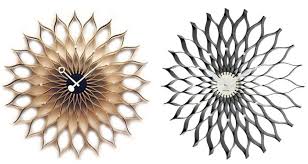 Double Take Sunflower And Lotus Clocks