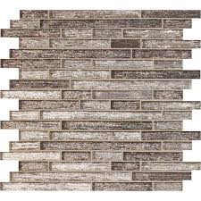 Msi Woodland Interlocking 11 75 In X 12 88 In Glossy Glass Patterned Look Wall Tile 9 7 Sq Ft Case