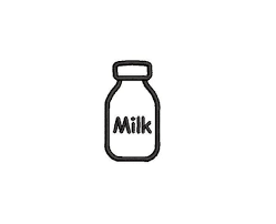 Milk Bottle Outline Kids Baby Milk