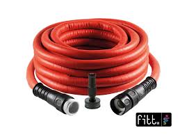 Red Hose In The Garden Hoses