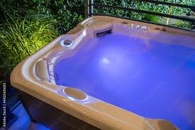 Home Garden Hot Tub Spa Stock Photo