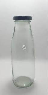 Lug Cap Tin 300ml Milk Glass Bottle