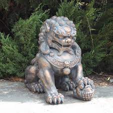 Chinese Fu Dog Lion Garden Statues