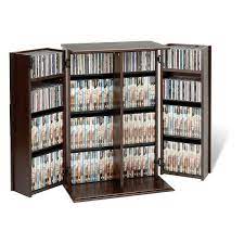 Prepac Locking Media Storage Cabinet With Shaker Doors Espresso