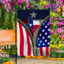 Texas Flag Inside American Flag Garden