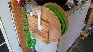 Air Hose Reel I Made From A Cable Spool