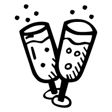 Champagne Glasses New Year Party Icon