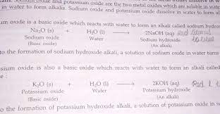 Sodium Oxide And Potassium Oxide