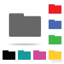 Folder Icon Elements In Multi Colored