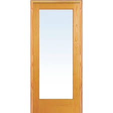Unfinished Pine Wood Clear Glass